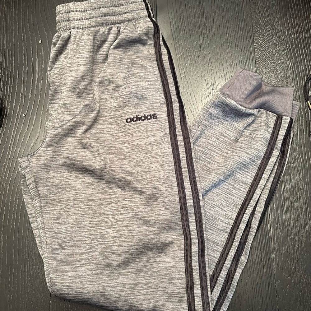 Adidas gray sweatpants youth 14/16 large
